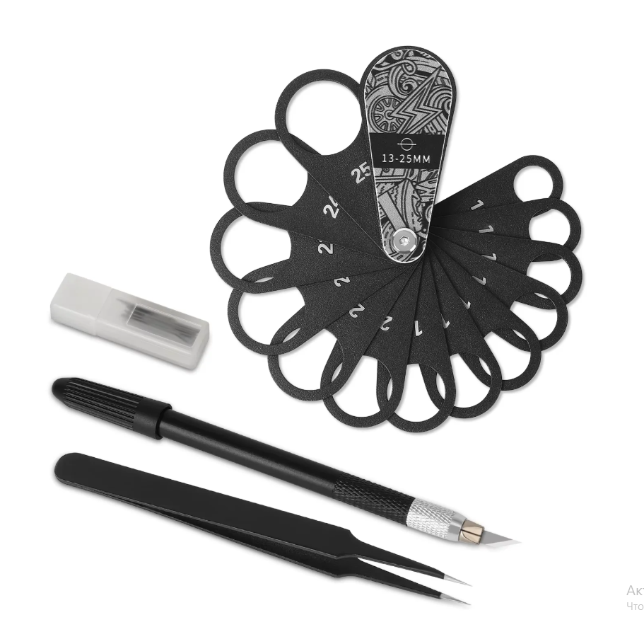 Шаблон для резки парктроников. Набор 13-25 мм