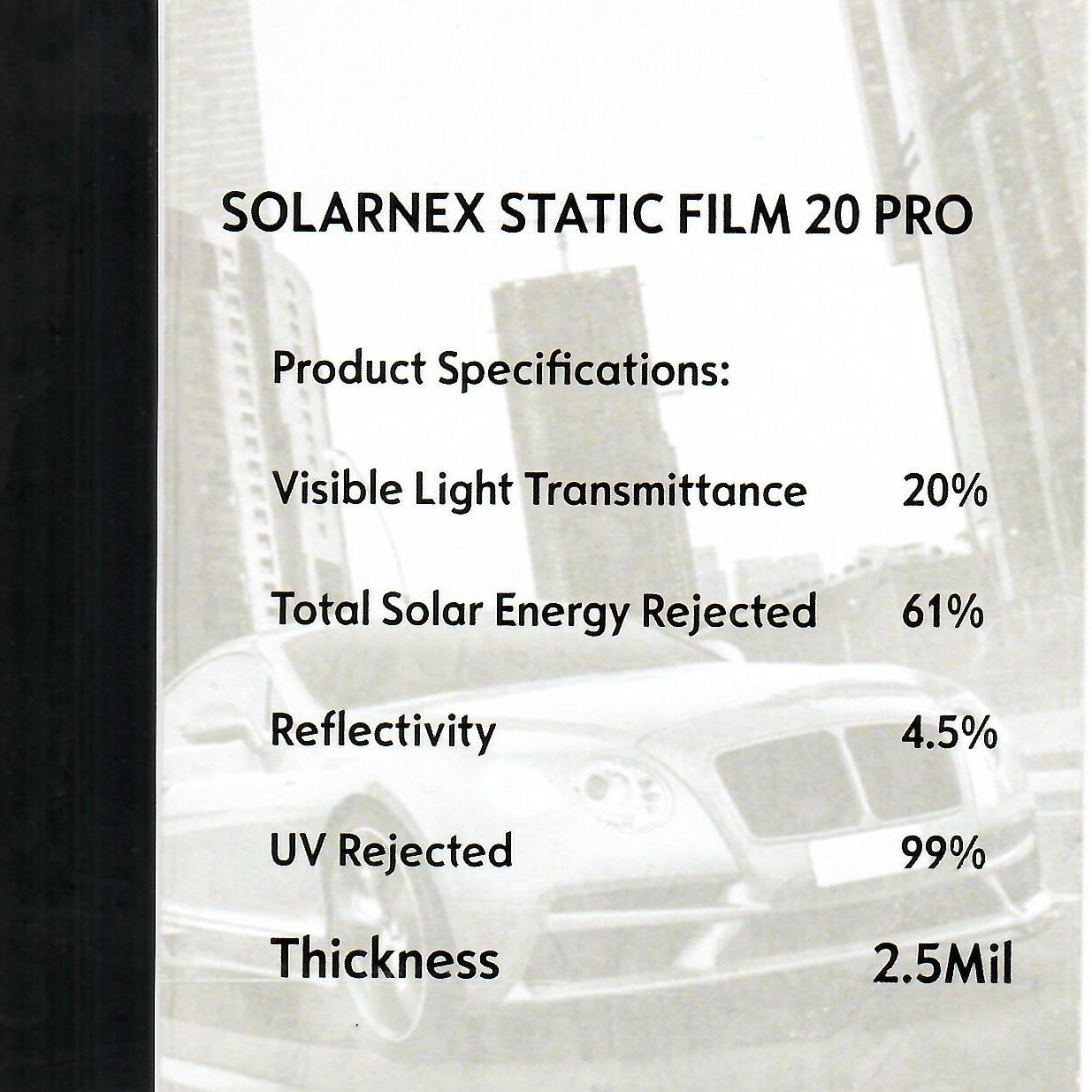20% cъемная силиконовая тонировка Solarnex 1,0*30м 20% cъемная силиконовая тонировка Solarnex 1,0*30м
