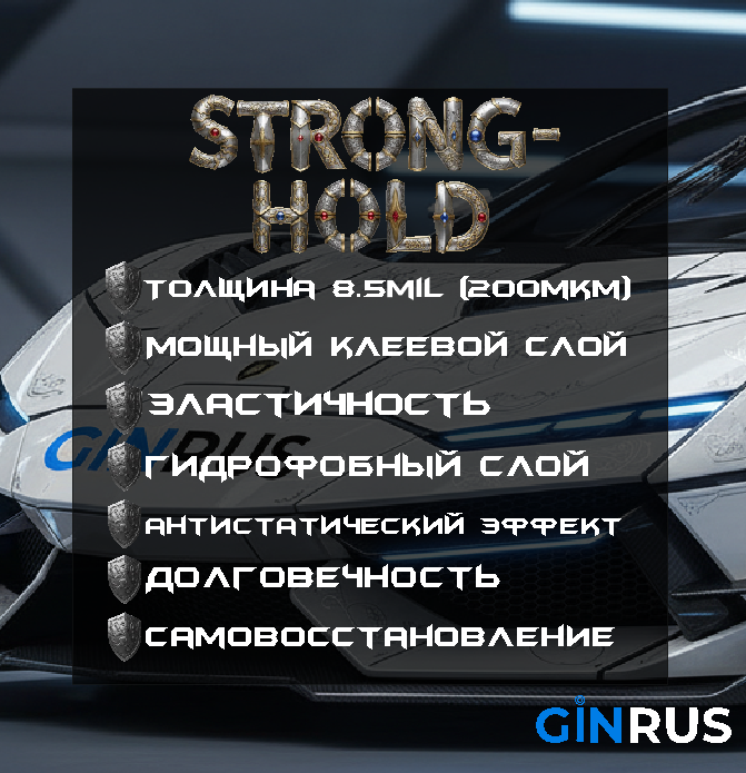 Protek-T85S (200мкм) Полиуретановая пленка Paint Protection Films  TPU Glossy 8.5 Mil  1.524*15M