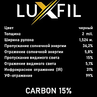 Тонировочная пленка CBS-ST-BK 1530 LUXFIL CARBON 15% (1,52*30м.) Тонировочная пленка CBS-ST-BK 1530 LUXFIL CARBON 15% (1,52*30м.)