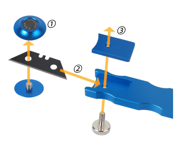 Нож для резки пленки с отступом 4-7,8 мм