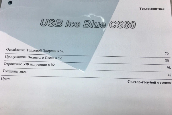 USB Ice Blue  (CS80) Т пленка теплоотражающая 1,52*30