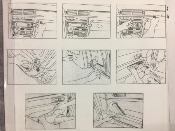 Набор для разбора обшивки из 4-х предметов G-004 (желтый пластик)
