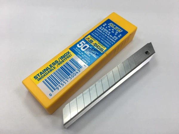 OLFA AB50S Лезвия мягкие Олфа синие AB-50S, не царапает стекло (1шт)