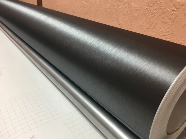 Шлифованный алюминий темно-серый 5 star 1.52*30 м.