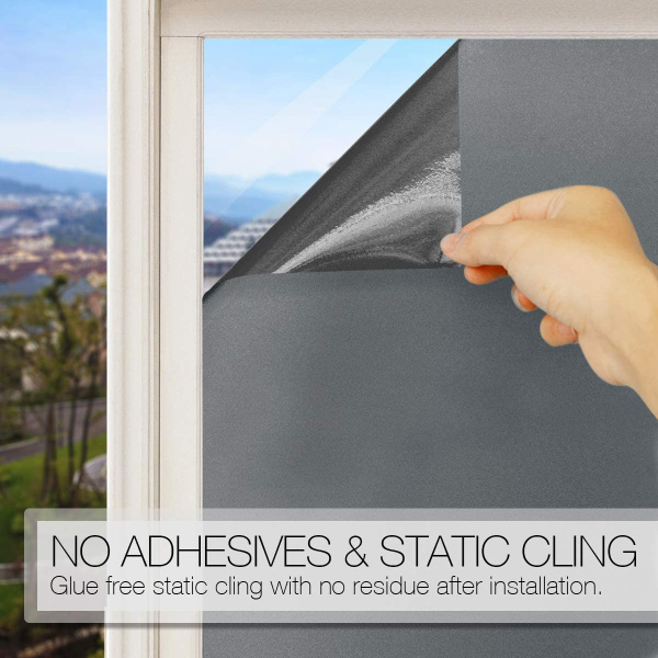 Пленка витражная статическая МН39-G серая матовая 90см. х 50м.