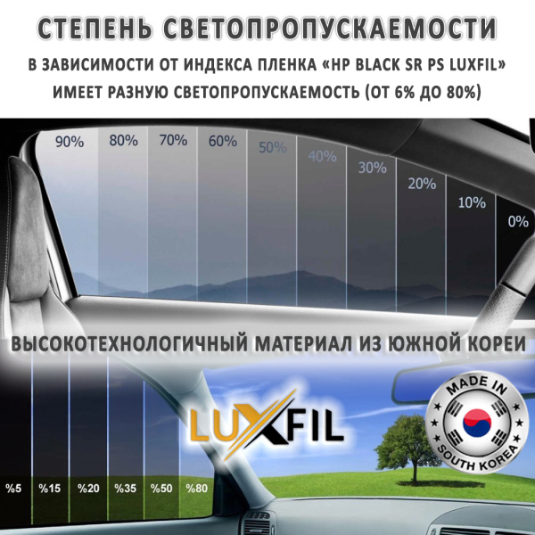 Тонировочная пленка HP BLACK 35 SR PS LUXFIL (1,52*30м.) Тонировочная пленка HP BLACK 35 SR PS LUXFIL (1,52*30м.)