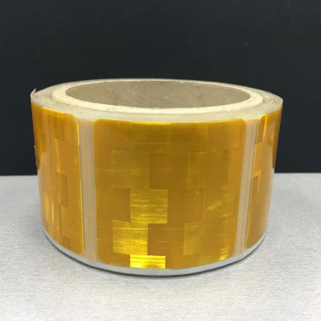 Светоотражающая лента СЕГМЕНТИРОВАННАЯ V 6791-B  желтый 50ммx50м