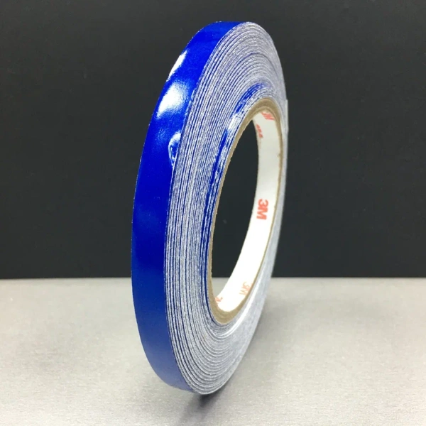 Светоотражающие декоративные самоклеющиеся полоски 10мм*45м цвет синий