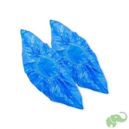 400 пар/короб Бахилы EleGreen "Особо прочные"с 2-й рез, 60 мкм, 6,1гр. ЭГ-60/2 (400/2400)