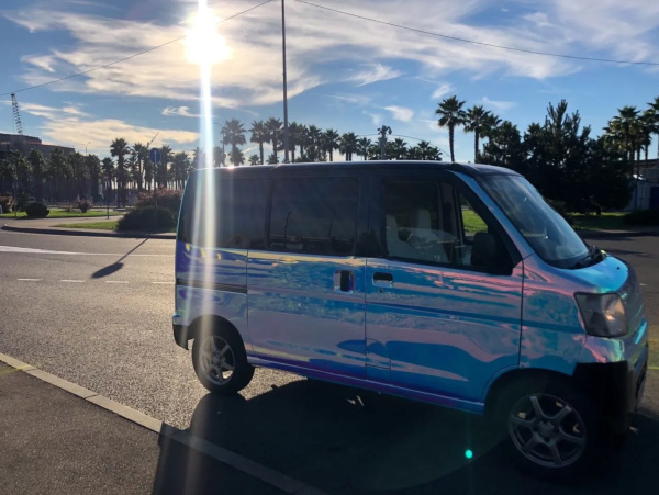 Пленка ПВХ хром Аквамарин PINK 1,35*18M розовый, радужный хром