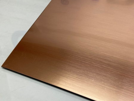 868 Пластик для гравировки 1,3мм 30х60см бронза/черный шлифованный