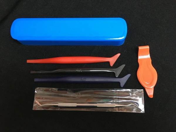 Набор из 5-х микроракелей (лопатка металл) пенал