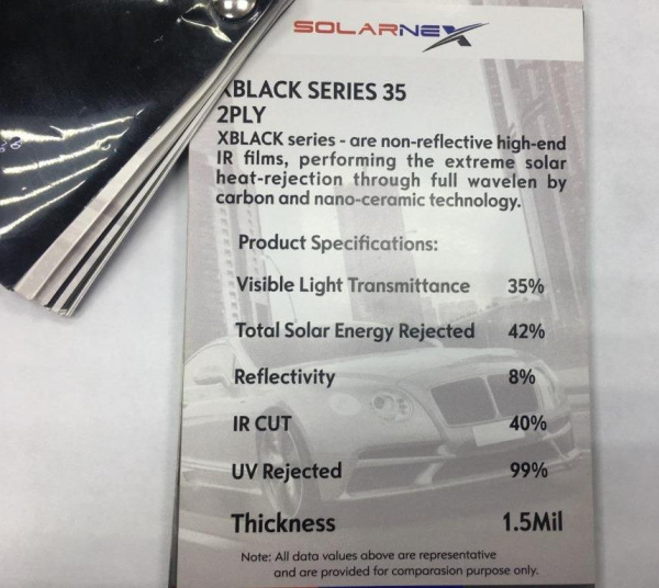35% Solarnex XBLACK тонировочная пленка
