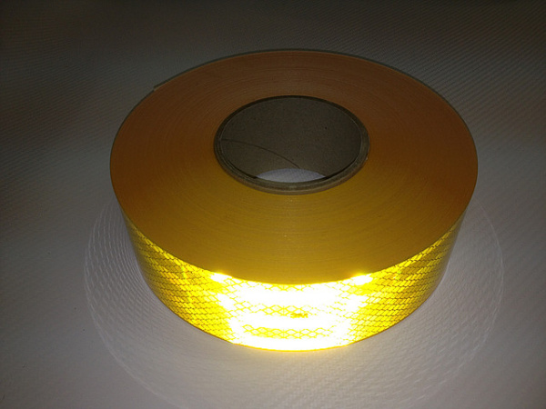 Светоотражающая 3M серия 983-71 цвет ЖЕЛТЫЙ 50мм*50м, Скотчлайт световозвращающая пленка