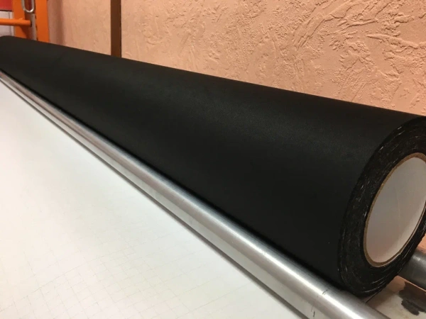 Пленка Алькантара Премиум черная на клею 1,5*15м 5 Star
