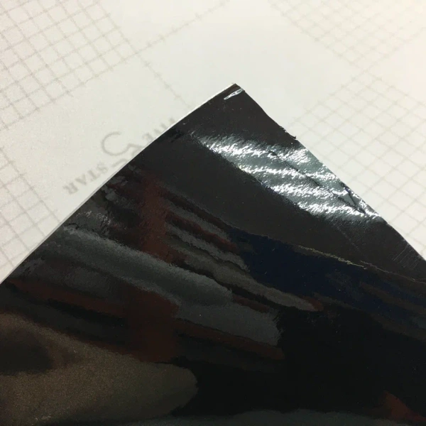 Пленка Черный глянец без защитки, с каналами (1,52*30м) 5 star