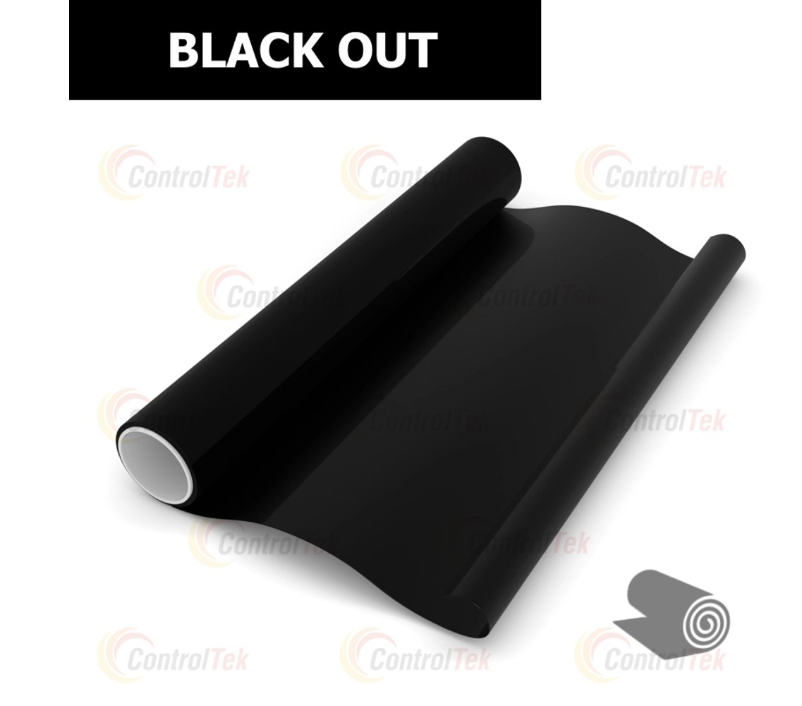 Декоративная пленка BLACK OUT(Gloss) ControlTek (1,52*30м) черная непрозрачная (Китай) Рулон