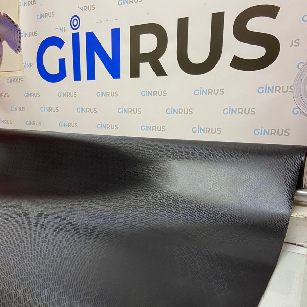 Пленка ПВХ 6D карбон new, HEXAGON BLACK CARBON FILM (1,52*17м.)