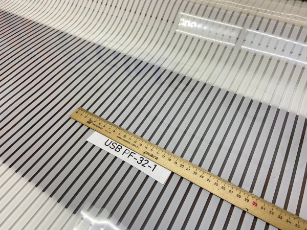 Декоративная пленка USB PF-32-1, полоса белая мат 10мм (1,52*30м.) вдоль