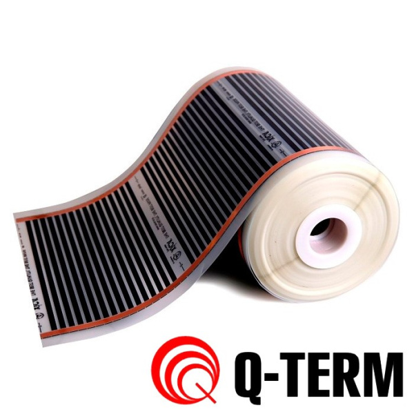 Пленочный теплый пол Q-TERM Ю.Корея 220Вт/м2, ширина 0,5 м, 0,338