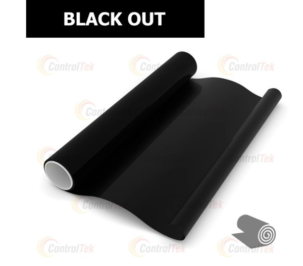 Декоративная пленка BLACK OUT(Gloss) ControlTek (1,52*30м) черная непрозрачная (Китай) Рулон