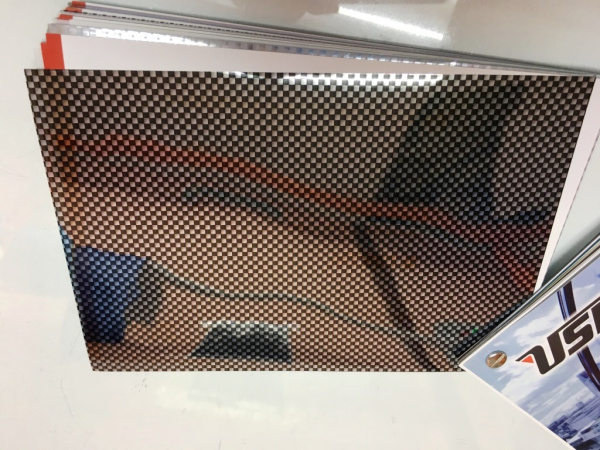 Декоративная пленка USB S 193BK, шахматы черные под карбон