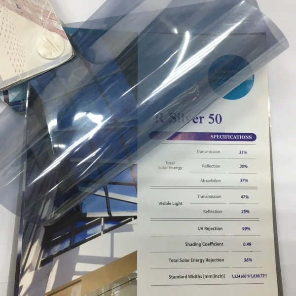 Архитектурная зеркальная пленка серебро USB HP GR-Silver 50, 2mil Корея (1,52*30м)