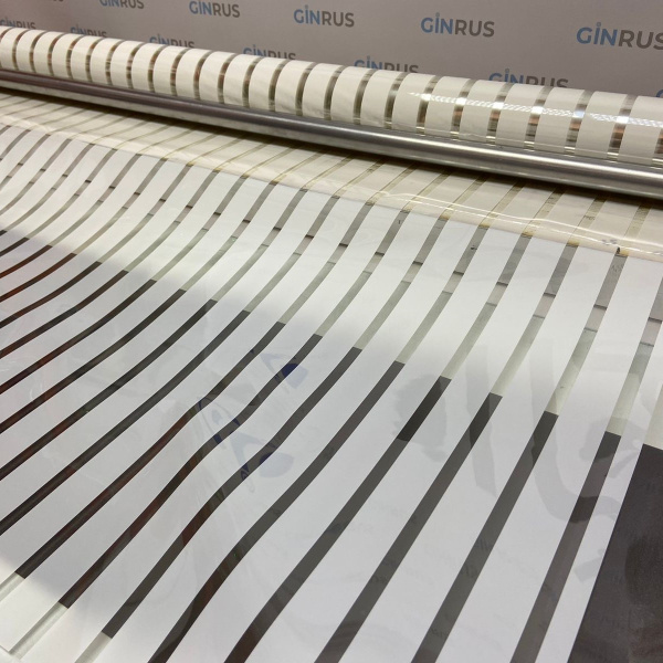 Декоративная пленка USB PF 28-1, полоса белая вертик. 30мм, вдоль рулона