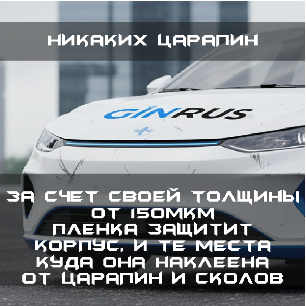 Пленка прозрачная, антигравийная, автомобильная, гибридная Solarnex 160мкрн TPH CLEAR (1,52м*15м) SX PPF-white